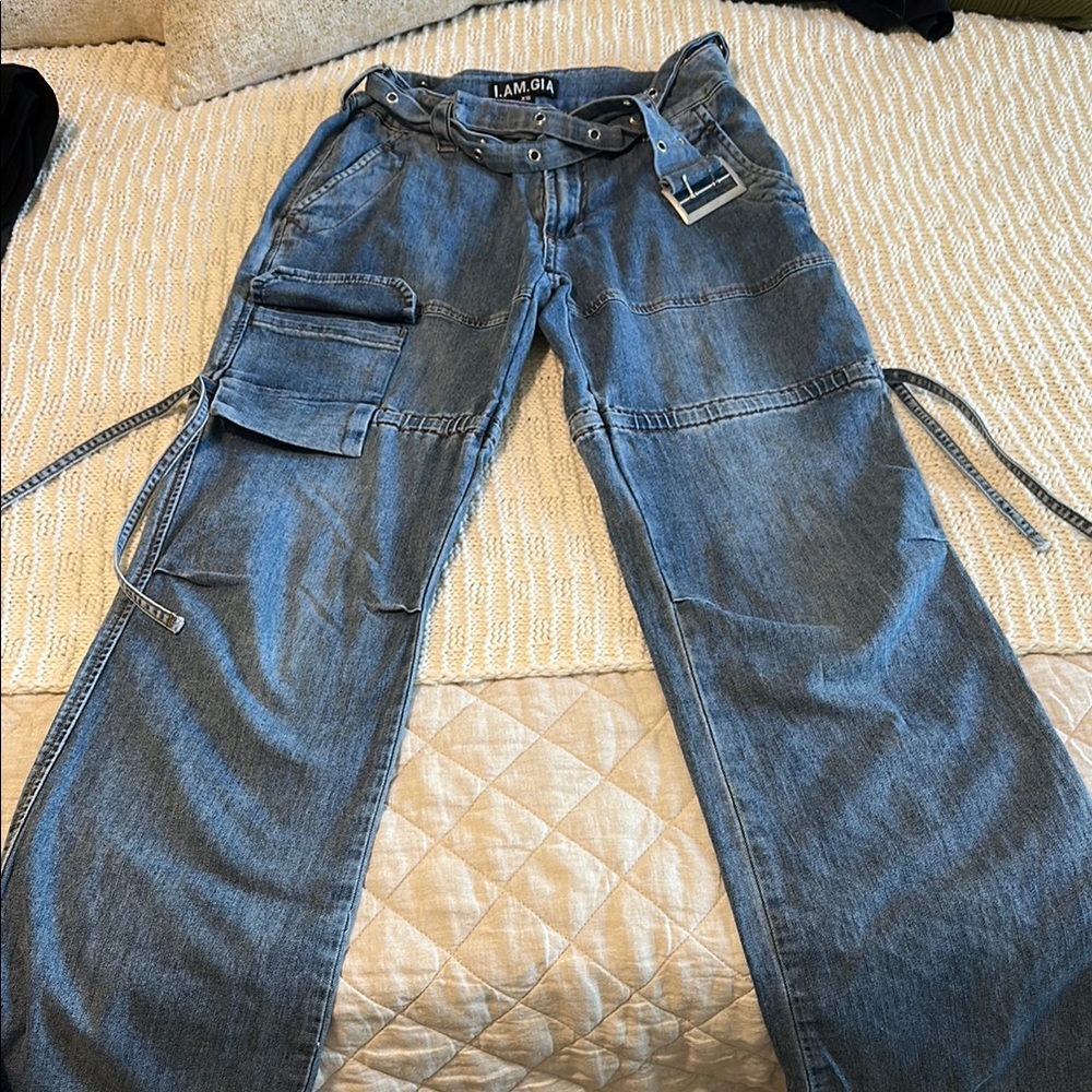 I.AM.GIA Blue Relaxed Denim Jeans